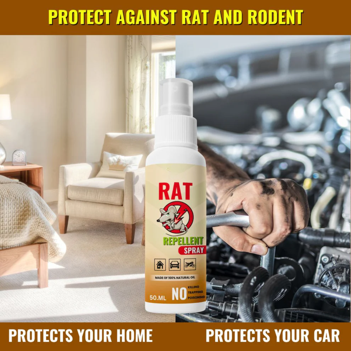 Rat Repellent Spray 50ML (Pack of 3)